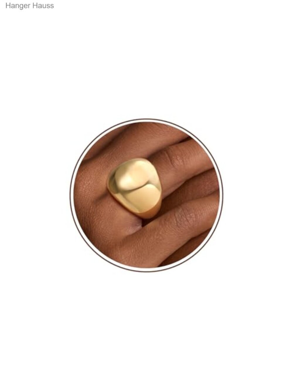 14K Gold Plated Chunky Stackable Ring for Women Teen Girls Statement Jewelry